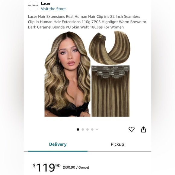 HUMAN HAIR 22” Clip Ins 110g 7PCS Highlight Warm Brown to Dark Caramel Blonde - Picture 1 of 7